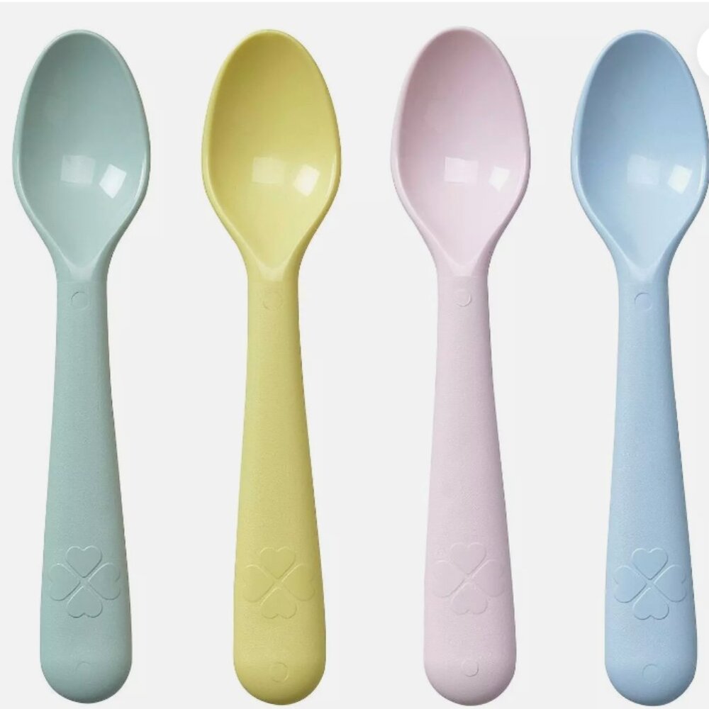 IKEA 704.556.95 KALAS 6" 4-Pack Spoon Set, Multi-Color (Brand New)